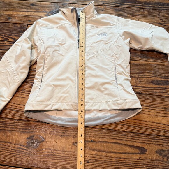 The North Face Ivory TNF Apex Soft Shell Full Zip Jacket Women’s Size Medium - Picture 6 of 12